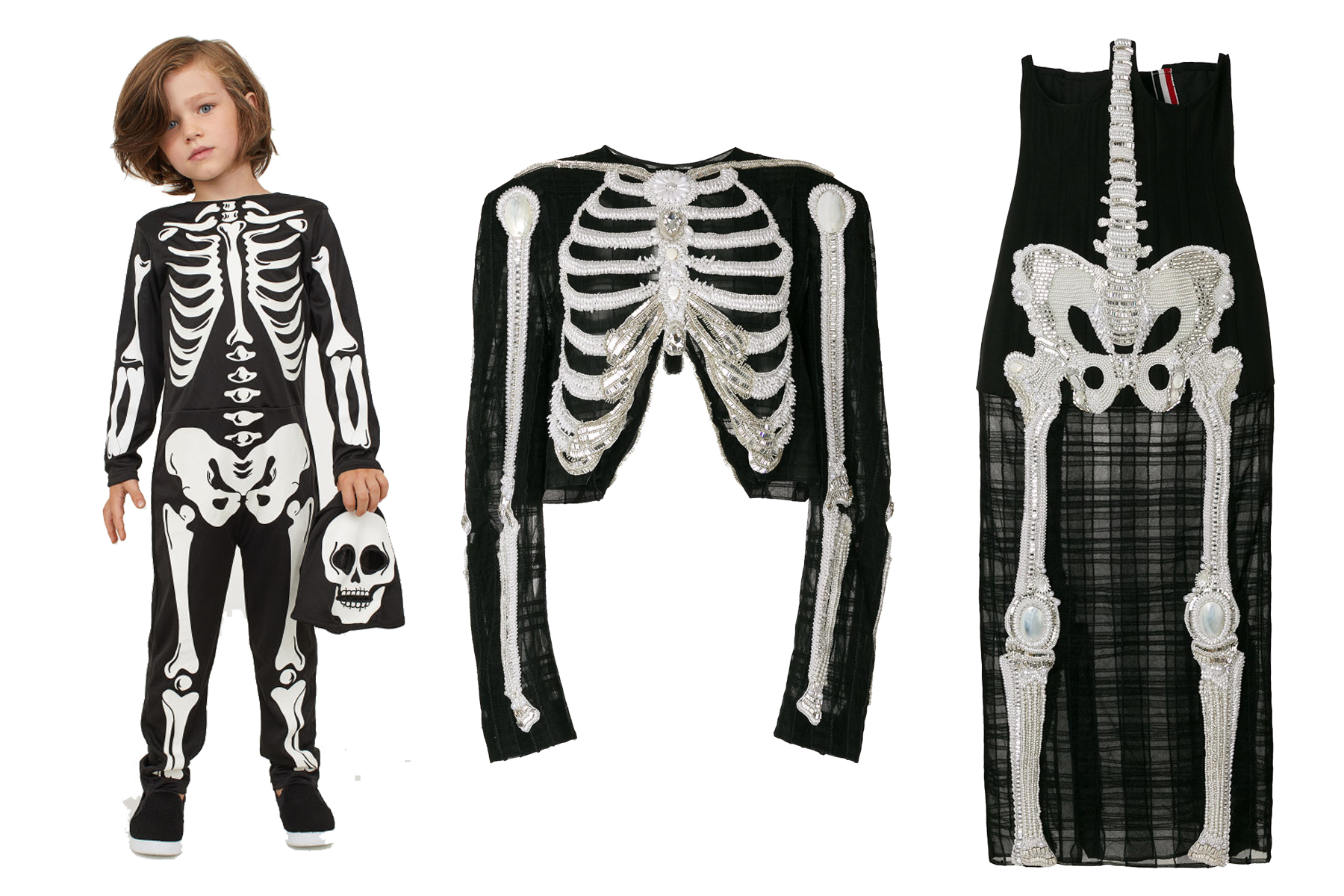 skeleton 5 Mommy-and-Me Halloween Costumes